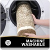 image:imageOLANLY Small Bathroom Rugs 24x16 Extra Soft and Absorbent Microfiber Bath Rugs NonSlip Machine Washable Quick Dry Shaggy Bath Carpet Bath Mats for Bathroom Floor Tub Shower GreyTan and White