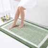 image:imageOLANLY Small Bathroom Rugs 24x16 Extra Soft and Absorbent Microfiber Bath Rugs NonSlip Machine Washable Quick Dry Shaggy Bath Carpet Bath Mats for Bathroom Floor Tub Shower GreySage Green and White