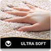 image:imageOLANLY Small Bathroom Rugs 24x16 Extra Soft and Absorbent Microfiber Bath Rugs NonSlip Machine Washable Quick Dry Shaggy Bath Carpet Bath Mats for Bathroom Floor Tub Shower GreyBeige and White