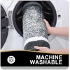 image:imageOLANLY Small Bathroom Rugs 24x16 Extra Soft and Absorbent Microfiber Bath Rugs NonSlip Machine Washable Quick Dry Shaggy Bath Carpet Bath Mats for Bathroom Floor Tub Shower GreyDark Grey and White