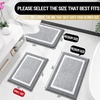 image:imageOLANLY Small Bathroom Rugs 24x16 Extra Soft and Absorbent Microfiber Bath Rugs NonSlip Machine Washable Quick Dry Shaggy Bath Carpet Bath Mats for Bathroom Floor Tub Shower GreyGrey and White