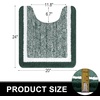 image:imageOLANLY Small Bathroom Rugs 24x16 Extra Soft and Absorbent Microfiber Bath Rugs NonSlip Machine Washable Quick Dry Shaggy Bath Carpet Bath Mats for Bathroom Floor Tub Shower GreyBlackish Green and White