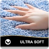 image:imageOLANLY Small Bathroom Rugs 24x16 Extra Soft and Absorbent Microfiber Bath Rugs NonSlip Machine Washable Quick Dry Shaggy Bath Carpet Bath Mats for Bathroom Floor Tub Shower GreyBlue and White