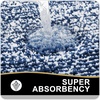 image:imageOLANLY Small Bathroom Rugs 24x16 Extra Soft and Absorbent Microfiber Bath Rugs NonSlip Machine Washable Quick Dry Shaggy Bath Carpet Bath Mats for Bathroom Floor Tub Shower GreyNavy and White