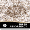 image:imageOLANLY Small Bathroom Rugs 24x16 Extra Soft and Absorbent Microfiber Bath Rugs NonSlip Machine Washable Quick Dry Shaggy Bath Carpet Bath Mats for Bathroom Floor Tub Shower GreyTan and White