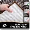 image:imageOLANLY Small Bathroom Rugs 24x16 Extra Soft and Absorbent Microfiber Bath Rugs NonSlip Machine Washable Quick Dry Shaggy Bath Carpet Bath Mats for Bathroom Floor Tub Shower GreyBrown and White