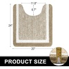 image:imageOLANLY Small Bathroom Rugs 24x16 Extra Soft and Absorbent Microfiber Bath Rugs NonSlip Machine Washable Quick Dry Shaggy Bath Carpet Bath Mats for Bathroom Floor Tub Shower GreyTan and White