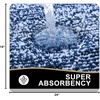image:imageOLANLY Small Bathroom Rugs 24x16 Extra Soft and Absorbent Microfiber Bath Rugs NonSlip Machine Washable Quick Dry Shaggy Bath Carpet Bath Mats for Bathroom Floor Tub Shower GreyNavy and White