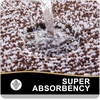 image:imageOLANLY Small Bathroom Rugs 24x16 Extra Soft and Absorbent Microfiber Bath Rugs NonSlip Machine Washable Quick Dry Shaggy Bath Carpet Bath Mats for Bathroom Floor Tub Shower GreyBrown and White