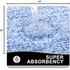 image:imageOLANLY Small Bathroom Rugs 24x16 Extra Soft and Absorbent Microfiber Bath Rugs NonSlip Machine Washable Quick Dry Shaggy Bath Carpet Bath Mats for Bathroom Floor Tub Shower GreyBlue and White