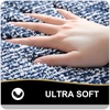 image:imageOLANLY Small Bathroom Rugs 24x16 Extra Soft and Absorbent Microfiber Bath Rugs NonSlip Machine Washable Quick Dry Shaggy Bath Carpet Bath Mats for Bathroom Floor Tub Shower GreyNavy and White