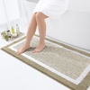 image:imageOLANLY Small Bathroom Rugs 24x16 Extra Soft and Absorbent Microfiber Bath Rugs NonSlip Machine Washable Quick Dry Shaggy Bath Carpet Bath Mats for Bathroom Floor Tub Shower GreyBeige and White