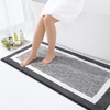 image:imageOLANLY Small Bathroom Rugs 24x16 Extra Soft and Absorbent Microfiber Bath Rugs NonSlip Machine Washable Quick Dry Shaggy Bath Carpet Bath Mats for Bathroom Floor Tub Shower GreyDark Grey and White