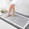 image:imageOLANLY Small Bathroom Rugs 24x16 Extra Soft and Absorbent Microfiber Bath Rugs NonSlip Machine Washable Quick Dry Shaggy Bath Carpet Bath Mats for Bathroom Floor Tub Shower GreyGrey and White