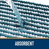image:imageOLANLY Toilet Rugs UShaped 24x20 Extra Soft Absorbent Chenille Striped Contour Bathroom Rugs for Toilet Dry Quickly Machine Washable NonSlip Bath Mat GreyPeacock Blue