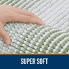 image:imageOLANLY Toilet Rugs UShaped 24x20 Extra Soft Absorbent Chenille Striped Contour Bathroom Rugs for Toilet Dry Quickly Machine Washable NonSlip Bath Mat GreySage Green