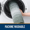 image:imageOLANLY Toilet Rugs UShaped 24x20 Extra Soft Absorbent Chenille Striped Contour Bathroom Rugs for Toilet Dry Quickly Machine Washable NonSlip Bath Mat GreyBlackish Green