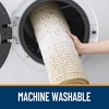 image:imageOLANLY Toilet Rugs UShaped 24x20 Extra Soft Absorbent Chenille Striped Contour Bathroom Rugs for Toilet Dry Quickly Machine Washable NonSlip Bath Mat GreyBeige