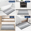 image:imageOLANLY Toilet Rugs UShaped 24x20 Extra Soft Absorbent Chenille Striped Contour Bathroom Rugs for Toilet Dry Quickly Machine Washable NonSlip Bath Mat GreyGrey