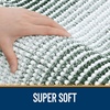 image:imageOLANLY Toilet Rugs UShaped 24x20 Extra Soft Absorbent Chenille Striped Contour Bathroom Rugs for Toilet Dry Quickly Machine Washable NonSlip Bath Mat GreyBlackish Green