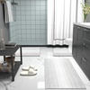 image:imageOLANLY Toilet Rugs UShaped 24x20 Extra Soft Absorbent Chenille Striped Contour Bathroom Rugs for Toilet Dry Quickly Machine Washable NonSlip Bath Mat GreyLight Grey