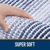 image:imageOLANLY Toilet Rugs UShaped 24x20 Extra Soft Absorbent Chenille Striped Contour Bathroom Rugs for Toilet Dry Quickly Machine Washable NonSlip Bath Mat GreyNavy