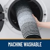 image:imageOLANLY Toilet Rugs UShaped 24x20 Extra Soft Absorbent Chenille Striped Contour Bathroom Rugs for Toilet Dry Quickly Machine Washable NonSlip Bath Mat GreyBlack