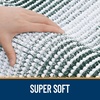 image:imageOLANLY Toilet Rugs UShaped 24x20 Extra Soft Absorbent Chenille Striped Contour Bathroom Rugs for Toilet Dry Quickly Machine Washable NonSlip Bath Mat GreyBlackish Green