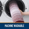 image:imageOLANLY Toilet Rugs UShaped 24x20 Extra Soft Absorbent Chenille Striped Contour Bathroom Rugs for Toilet Dry Quickly Machine Washable NonSlip Bath Mat GreyBurgundy