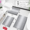 image:imageOLANLY Toilet Rugs UShaped 24x20 Extra Soft Absorbent Chenille Striped Contour Bathroom Rugs for Toilet Dry Quickly Machine Washable NonSlip Bath Mat GreyGrey