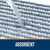 image:imageOLANLY Toilet Rugs UShaped 24x20 Extra Soft Absorbent Chenille Striped Contour Bathroom Rugs for Toilet Dry Quickly Machine Washable NonSlip Bath Mat GreyAiry Blue
