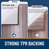 image:imageOLANLY Toilet Rugs UShaped 24x20 Extra Soft Absorbent Chenille Striped Contour Bathroom Rugs for Toilet Dry Quickly Machine Washable NonSlip Bath Mat GreyBrown