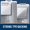 image:imageOLANLY Toilet Rugs UShaped 24x20 Extra Soft Absorbent Chenille Striped Contour Bathroom Rugs for Toilet Dry Quickly Machine Washable NonSlip Bath Mat GreyGrey