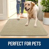 image:imageOLANLY Dog Door Mat for Muddy Paws 32x20 Ultra Absorbent Chenille Mud Doormat NonSlip Washable and Dirt Trapping Indoor Doormat for Entryway QuickDry Front Door Mat for Indoor Dogs BeigeBeige