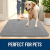 image:imageOLANLY Dog Door Mat for Muddy Paws 32x20 Ultra Absorbent Chenille Mud Doormat NonSlip Washable and Dirt Trapping Indoor Doormat for Entryway QuickDry Front Door Mat for Indoor Dogs BeigeGrey