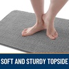image:imageOLANLY Dog Door Mat for Muddy Paws 32x20 Ultra Absorbent Chenille Mud Doormat NonSlip Washable and Dirt Trapping Indoor Doormat for Entryway QuickDry Front Door Mat for Indoor Dogs BeigeGrey