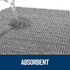 image:imageOLANLY Dog Door Mat for Muddy Paws 32x20 Ultra Absorbent Chenille Mud Doormat NonSlip Washable and Dirt Trapping Indoor Doormat for Entryway QuickDry Front Door Mat for Indoor Dogs BeigeGrey