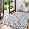 image:imageOLANLY Indoor Door Mat 40x32 Inch Dirt Resistant and Absorbent NonSlip Rubber Backing Floor Mats Easy Clean LowProfile Doormat for Entryway Front Door and Inside Entrance BurgundyLight Grey