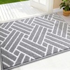 image:imageOLANLY Indoor Door Mat 40x32 Inch Dirt Resistant and Absorbent NonSlip Rubber Backing Floor Mats Easy Clean LowProfile Doormat for Entryway Front Door and Inside Entrance BurgundyLight Grey
