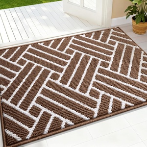 image:imageOLANLY Indoor Door Mat 40x32 Inch Dirt Resistant and Absorbent NonSlip Rubber Backing Floor Mats Easy Clean LowProfile Doormat for Entryway Front Door and Inside Entrance BurgundyCoffee