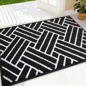 image:imageOLANLY Indoor Door Mat 40x32 Inch Dirt Resistant and Absorbent NonSlip Rubber Backing Floor Mats Easy Clean LowProfile Doormat for Entryway Front Door and Inside Entrance BurgundyDeep Black
