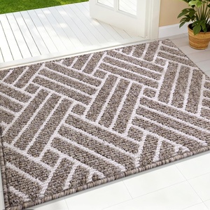image:imageOLANLY Indoor Door Mat 40x32 Inch Dirt Resistant and Absorbent NonSlip Rubber Backing Floor Mats Easy Clean LowProfile Doormat for Entryway Front Door and Inside Entrance BurgundyKhaki