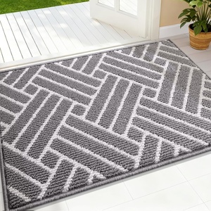 image:imageOLANLY Indoor Door Mat 40x32 Inch Dirt Resistant and Absorbent NonSlip Rubber Backing Floor Mats Easy Clean LowProfile Doormat for Entryway Front Door and Inside Entrance BurgundyGrey